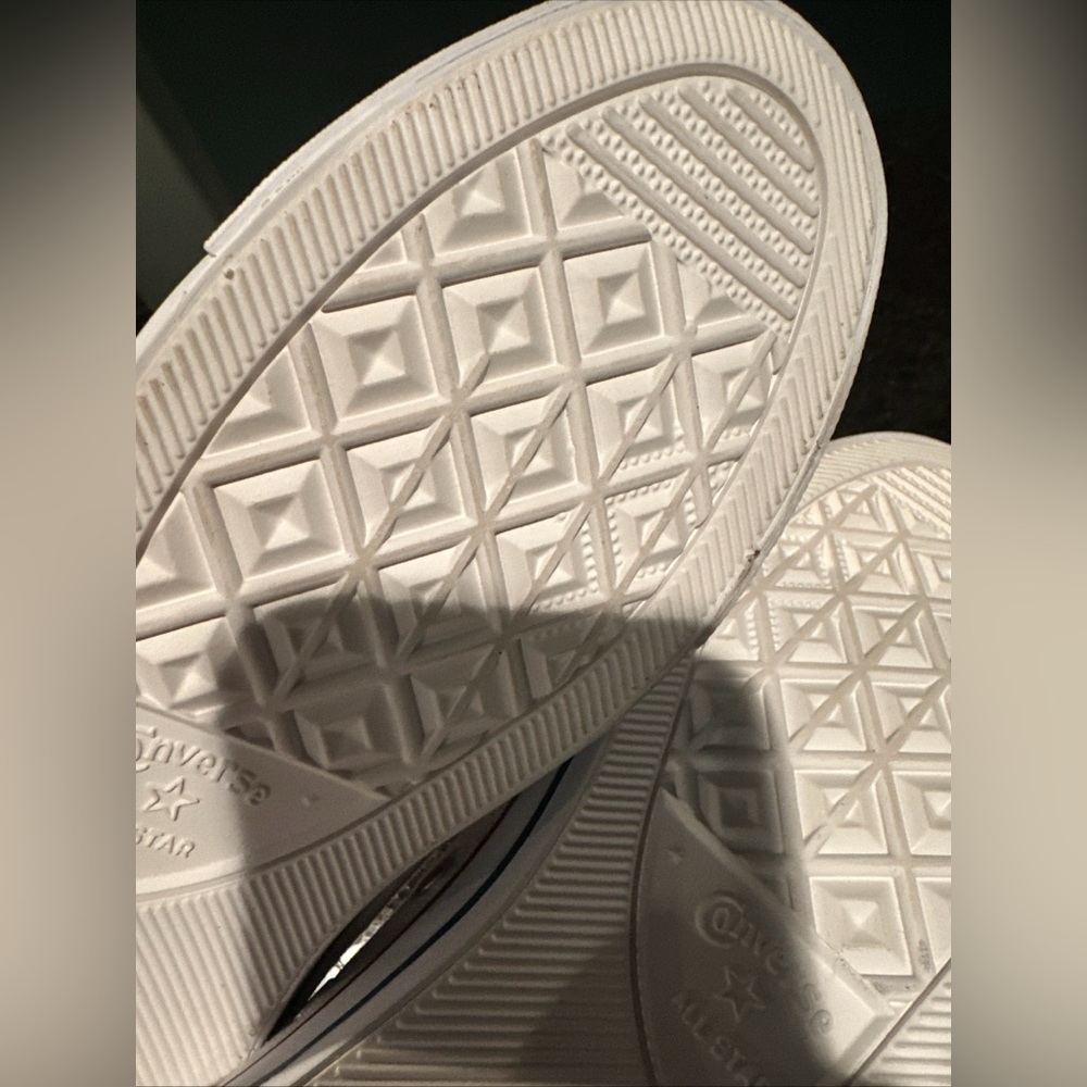 Converse All Star Ballet White Canvas Slip-On Sneakers 9 - Picture 8 of 9